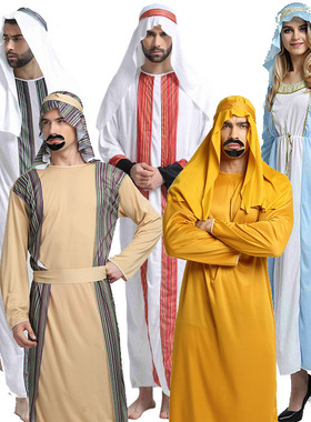 万圣节服装 男女阿拉伯中东牧羊人酋长服装 cosplay化装舞会服装