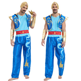 万圣节成人男灯神cos阿拉伯服装印度阿拉丁中东迪拜长袍牧羊人
