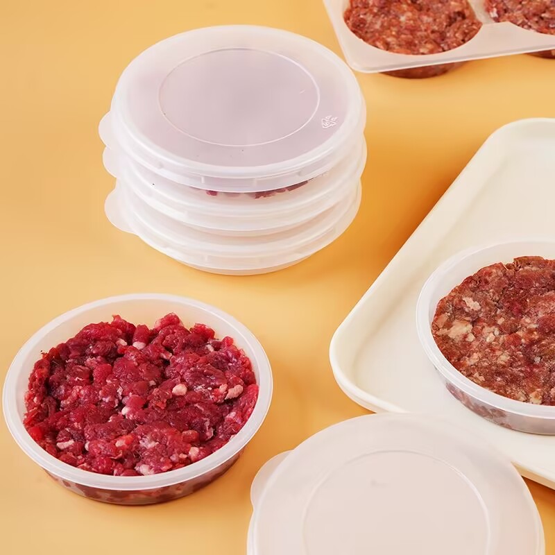 食品级汉堡肉饼速冻保鲜盒图片
