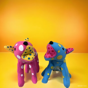 日本草间弥生 Yayoi Kusama波点怪婆婆狗狗毛绒挂件钥匙扣现货