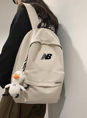 男女款NB双肩包简约校园大容量旅行电脑休闲背包高中学生书包NY潮