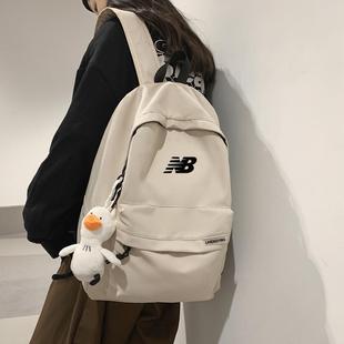 男女款NB双肩包简约校园大容量旅行电脑休闲背包高中学生书包NY潮