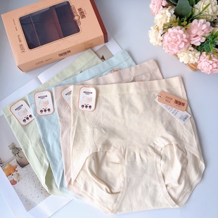 美拉尔 4条装暖暖裤中高腰无缝藏红花暖宫提臀收腹三角内裤女570