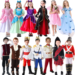 儿童 灰姑娘话剧演出服装继母大姐二姐cos服迪士尼礼服舞台表演服