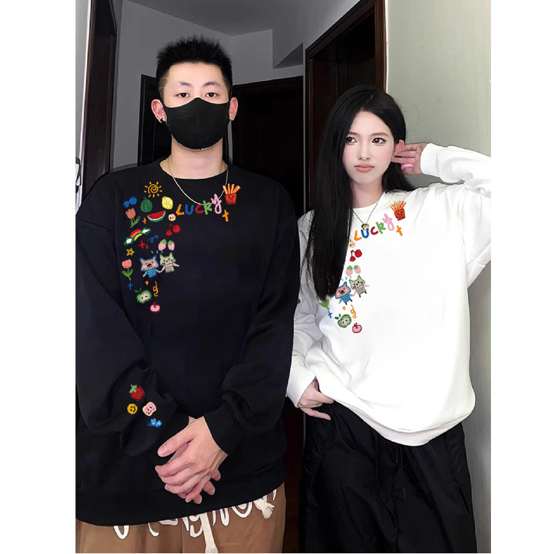 很仙的情侣装秋季卫衣新款设计感百搭小众高级休闲宽松显瘦上衣