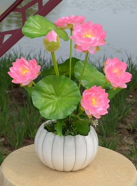 花家艺语莲花室内天津仿真花漂亮