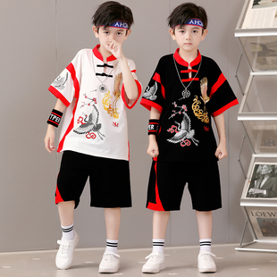 男童唐装 男孩中国风演出服套装 汉服表演服 广西三月三儿童民族服装
