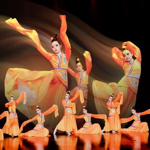 百舞惊鸿汉唐古典舞服装 舞蹈服 一梦惊鸿邯郸学步舞儿童演出服水袖