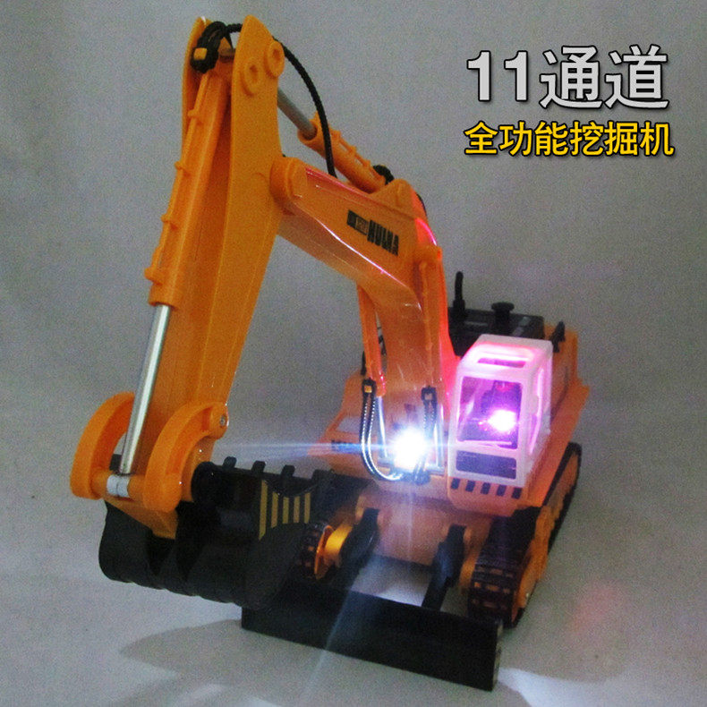 원격 제어 굴삭기 장난감 자동차 대형 충전식 전기 굴삭기 무선 엔지니어링 커플러 어린이 굴삭기