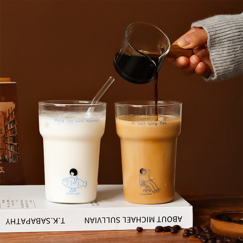 高硼硅玻璃杯大容量情侣咖啡杯
