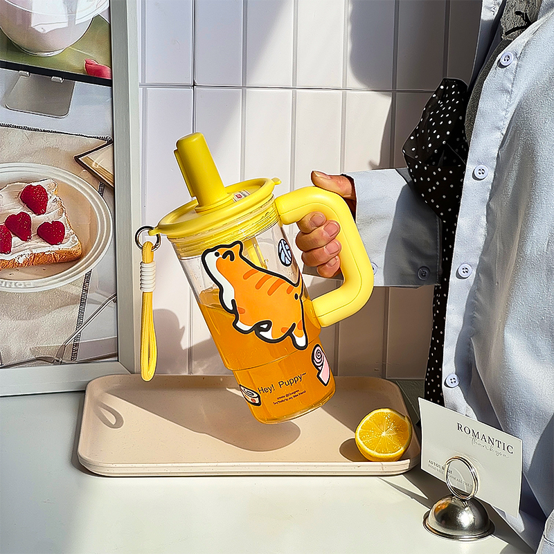 巨无霸吸管杯女生高颜值大容量