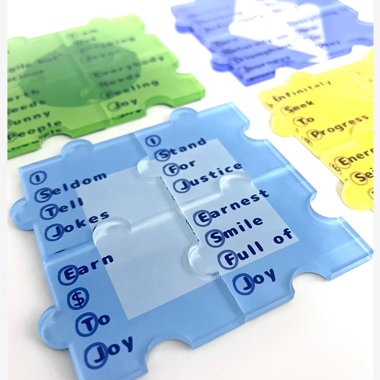 MBTI主题16人格类型冰箱贴 创意拼图冰箱磁贴礼品