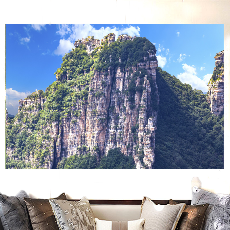 有山无水大靠山画招财高山墙贴风景贴纸办公室客厅背景自粘装饰画,家居饰品,现代装饰画,淘宝优惠券,粉丝福利购,淘宝优惠卷