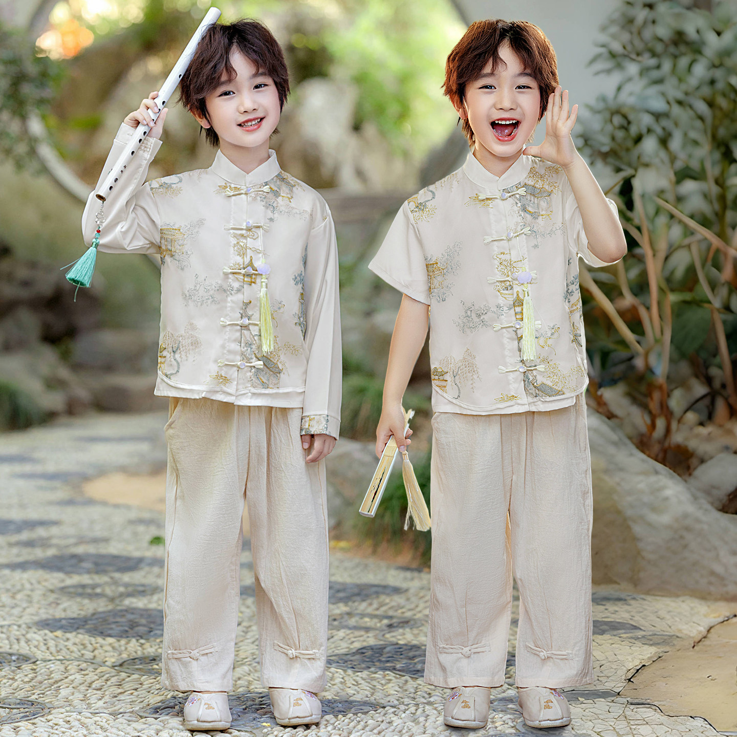 儿童汉服男童2026新款古装男孩中式套装国风唐装小学生六一演出服