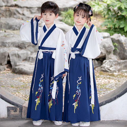 汉服男童国学服装儿童古装古风