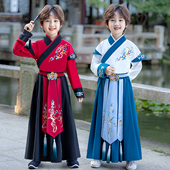 开笔礼小少爷唐装 汉服男童儿童古装 国学服装 中国风书童朗诵演出服