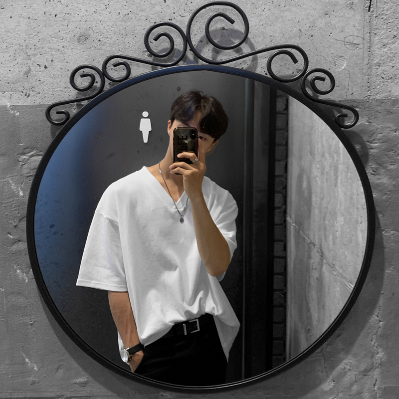 夏季纯色男士短袖V领体恤衫韩版宽松百搭潮流打底衫T恤MX312-P38，男装T恤，星座713-1