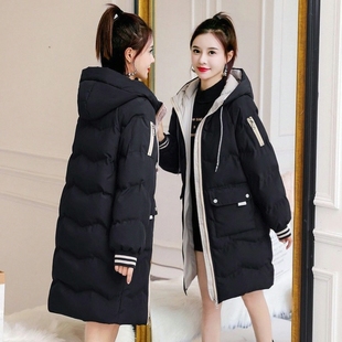 反季冬季羽绒棉服女冬装2026年韩版宽松棉衣女中长款加厚棉袄外套