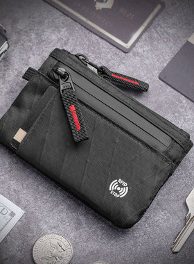 新品亚马逊跨境rfid零钱包多功能防盗刷卡包x-pac迷你旅行钱包带