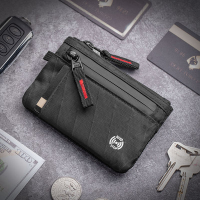 新品亚马逊跨境rfid零钱包多功能防盗刷卡包x-pac迷你旅行钱包带