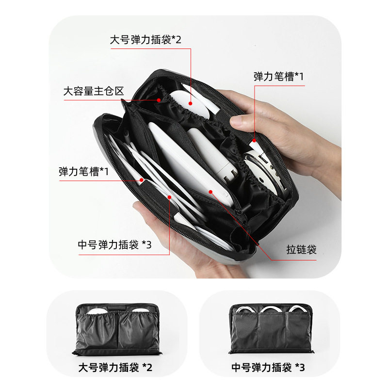 新品跨境收纳包男士数据线小包耳机手机充电手拿包杂物整理袋