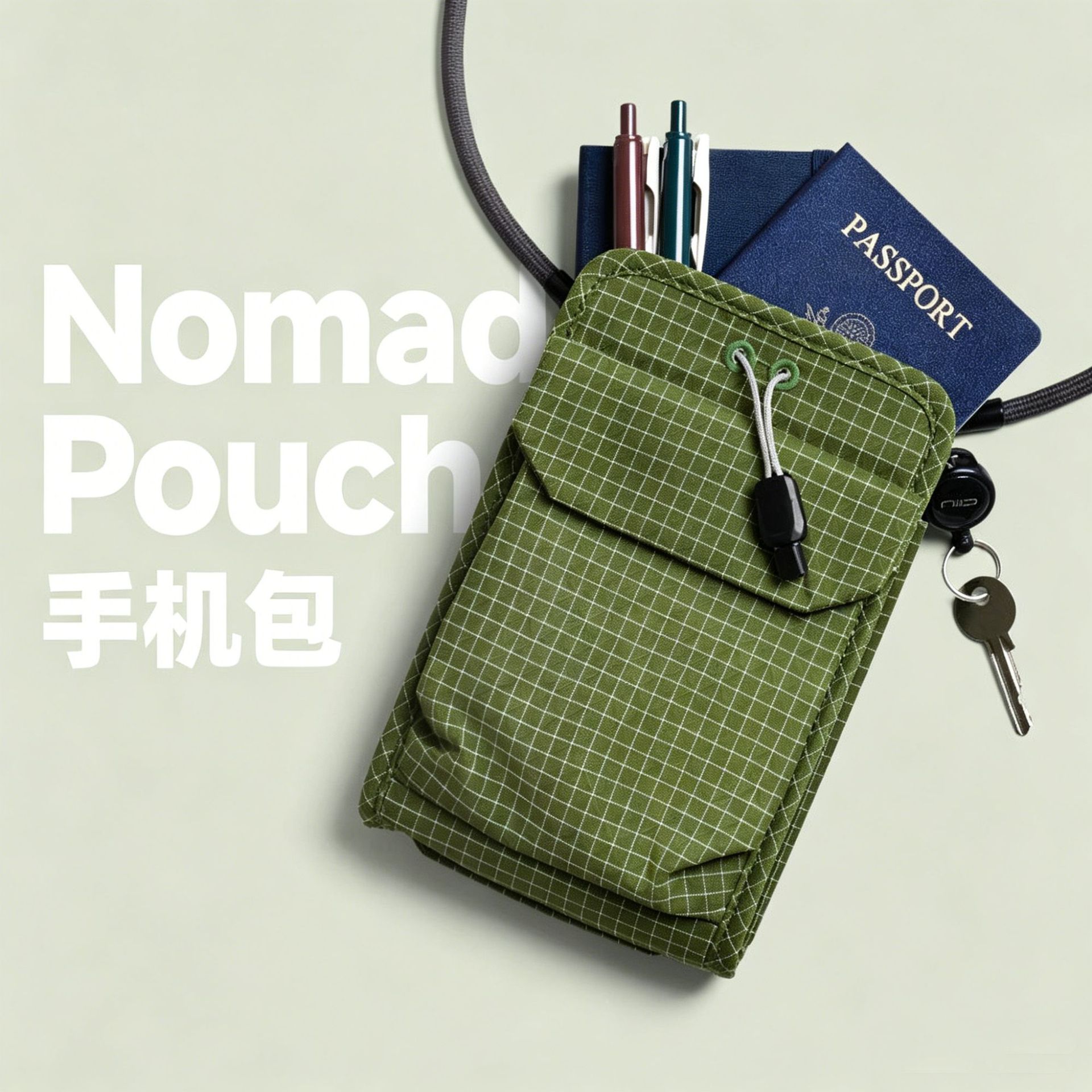 新品2026新款轻便旅行手机包旅行护照包男女斜挎小包快取耳机包