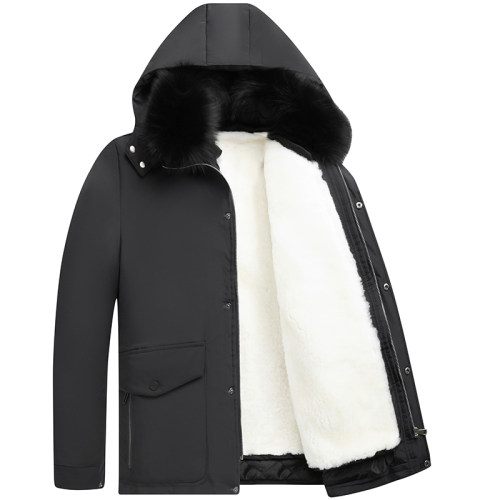 羊皮毛一体内胆加厚尼派克服冬季