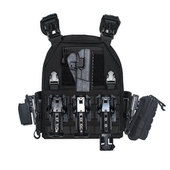 龙章御战术背心快拆马甲黑色巡逻勤务耐磨多功能作训服防护轻量化