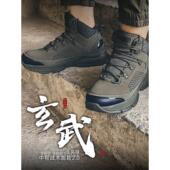 轻便透气减震户外作战靴 2.0—苍岚绿色 11玄武中帮战术跑鞋