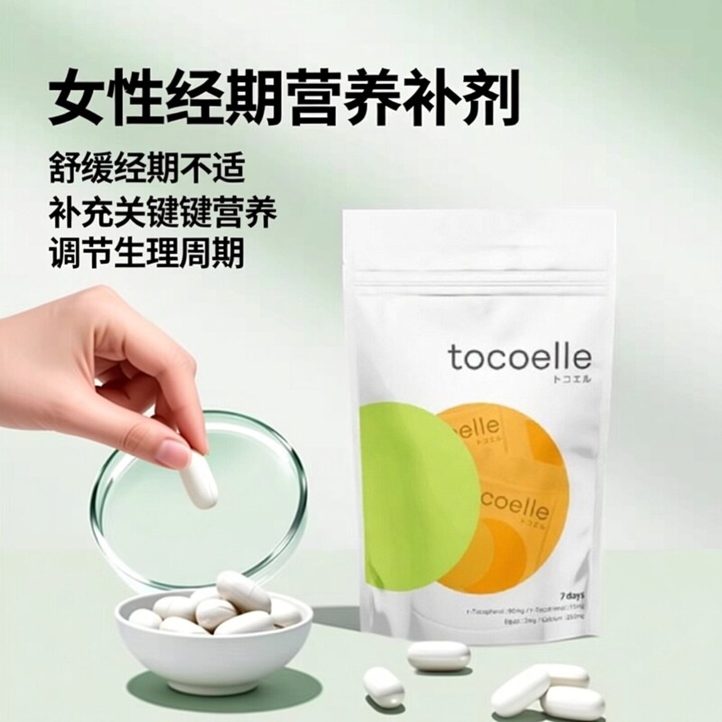 日本大塚月经专用复合补充胶囊大豆异黄酮大姨妈 维生素E生育酚钙