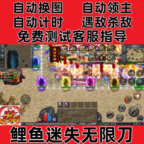 鲤鱼迷失无限刀996自动挂机boss