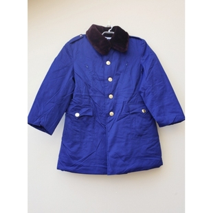87老式尉短大衣蓝色棉大衣男士带毛领海尉短款棉大衣库存老式正品
