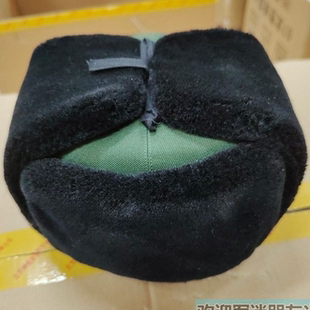 橄榄绿色雷锋帽棉帽栽绒帽雷锋帽火车头帽温区栽绒帽 冬帽棉帽