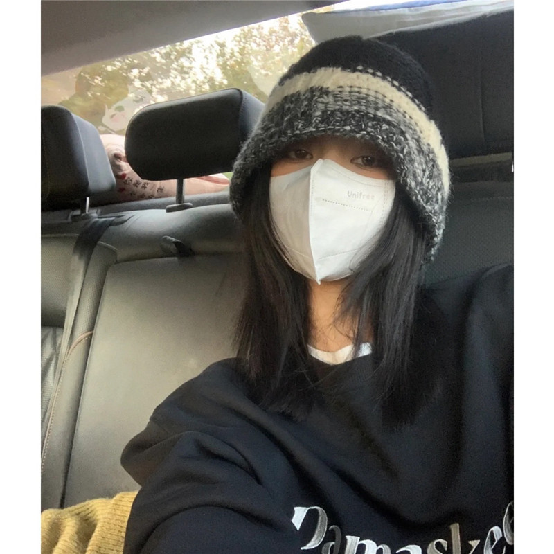 韩代款~ins博主复古小众拼接针织毛线渔夫帽女秋冬大版显脸小盆帽,服饰配件/皮带/帽子/围巾,帽子,淘宝优惠券,粉丝福利购,淘宝优惠卷