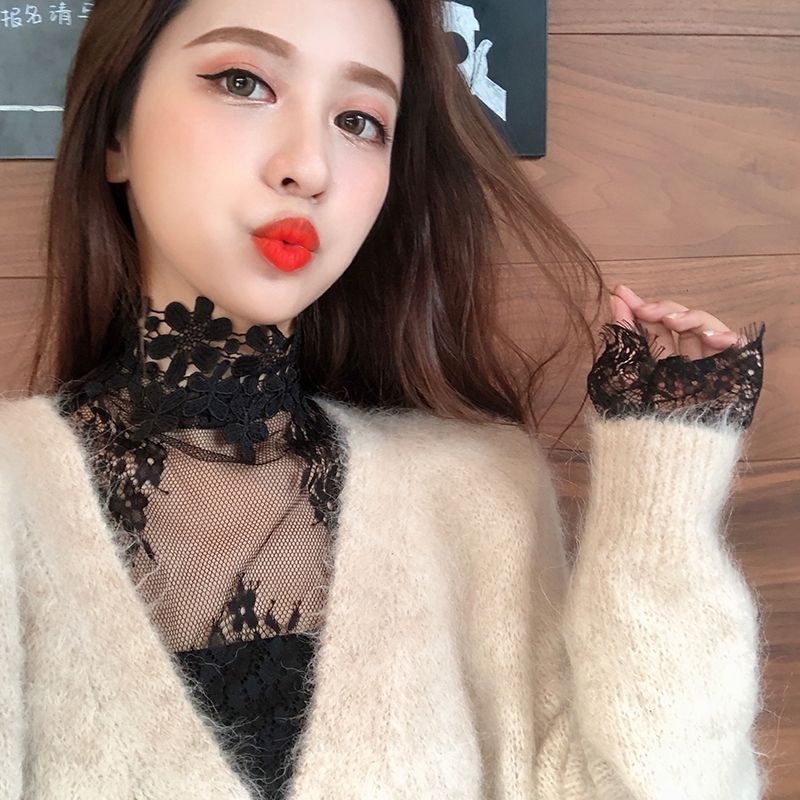 欧货打底衫2018新款女春秋白色小衫网纱女衫喇叭袖蕾丝衫性感小衫在类目 女装/女士精品, 蕾丝衫/雪纺衫中 - 来自Buy2taobao.com提供专业的淘宝代购服务