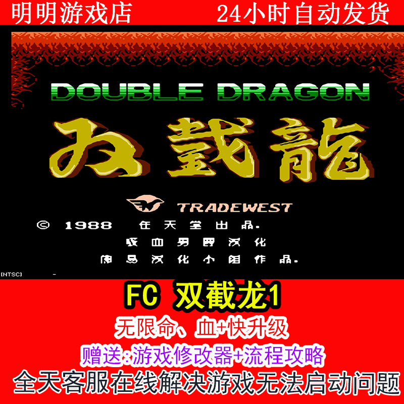 FC 双截龙1+修改器金手指无敌版+攻略  PC电脑单机游戏