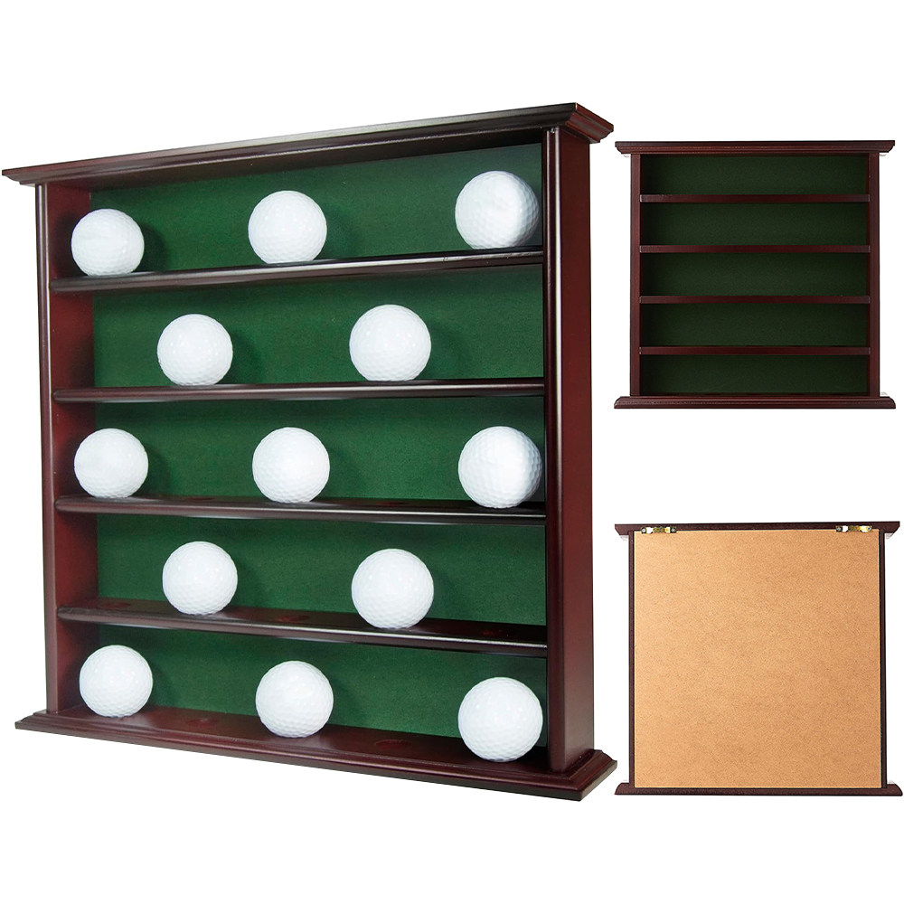 HOW TRUE高尔夫球展示架实木球架可挂墙摆放桌面摆件个性球架球框