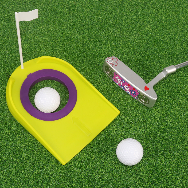 HOW TRUE高尔夫推杆练习器室内推杆盘果岭洞杯带旗子训练用品配件