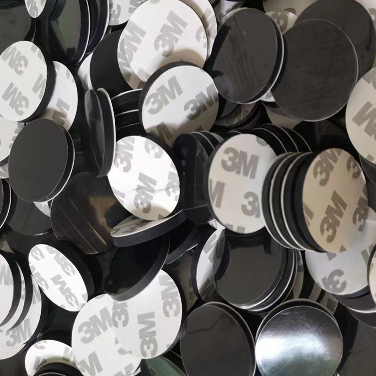 硅胶皮 3M背胶垫片 黑色圆型垫片 耐高温 本色 防滑硅胶皮条厂家