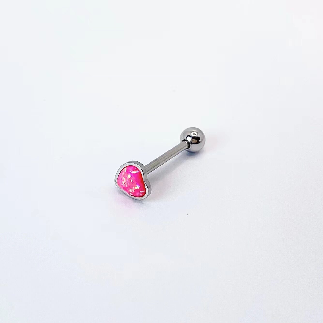 SATANS CHILD PINK WHISKEY OPAL OPAL TONGUE STUD OPAL BABES TONGUE RINGS TITANIUM STEEL PIERCINGS