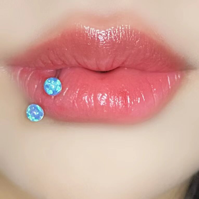 SATANS CHILD VANILLA BAR POOF OPAL LIP RING HORSESHOE RING OPAL LIP NAIL OPAL NASAL SEPTUM EAR BONE NAIL TIDE