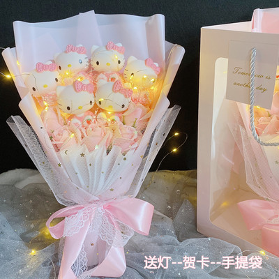 公仔花束生日礼物女生小众高级感