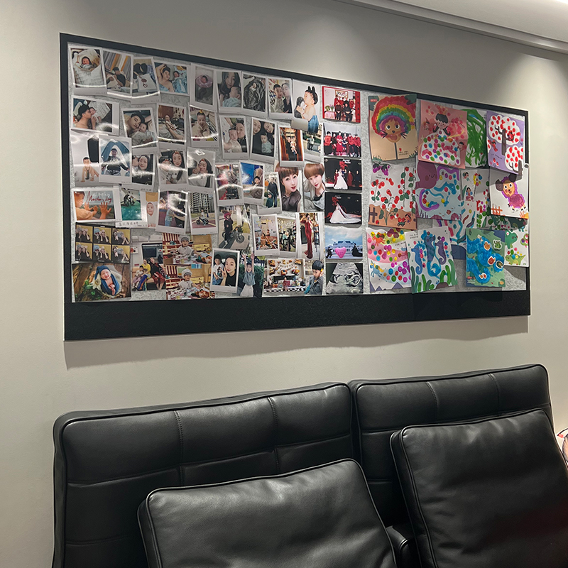 长远毛粘板照片墙免打孔不伤墙