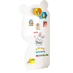 白板墙贴小熊磁性小黑板家用教学可移除不伤墙儿童涂鸦记事书写软水笔可擦磁力吸展示墙面上留言白板贴写字板