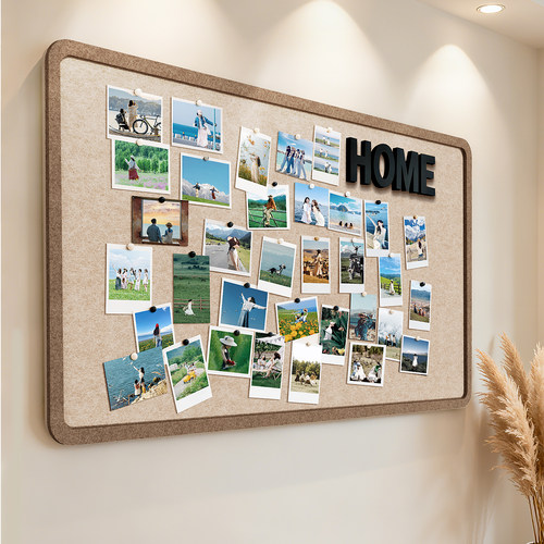照片墙毛毡墙贴软木板