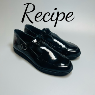 清仓日本recipe鞋 漆皮RP 女经典 女玛丽珍鞋 538 复古T型乐福鞋 断码