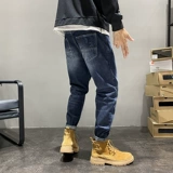 Демисезонные ретро джинсы, штаны, повседневные брюки, в американском стиле, свободный прямой крой