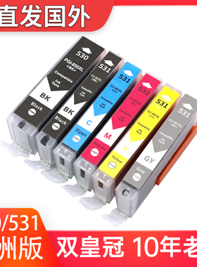 适用佳能TS8750墨盒Canon PIXMA TS8751 PGI-530 531打印机墨水盒
