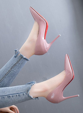 33-50码 特大码48反串高跟鞋女细跟百搭职业性感尖头单鞋31小码32