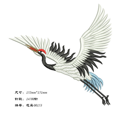 民族风仙鹤旗袍服饰素材现成